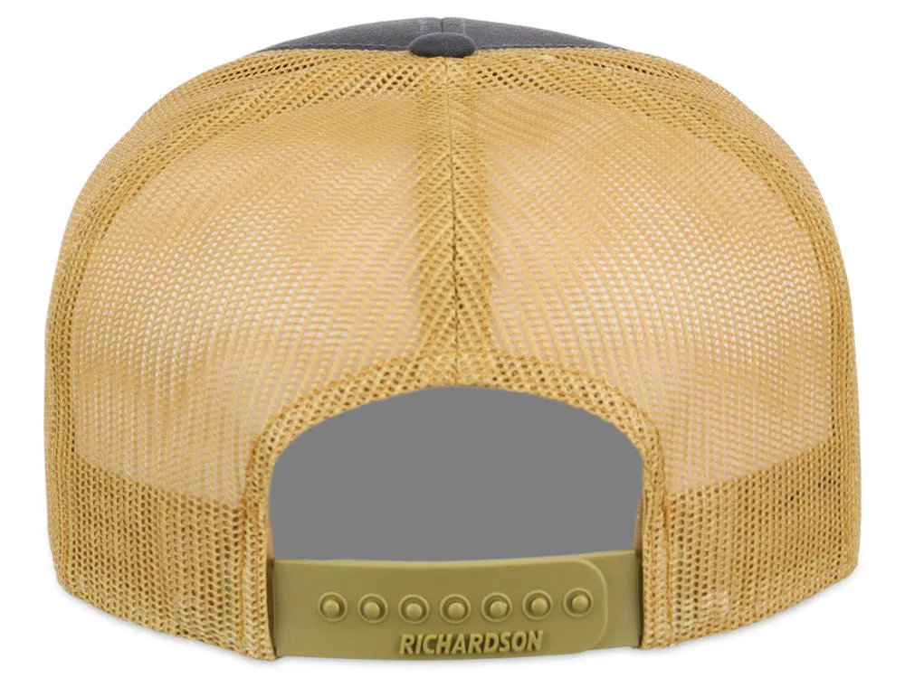 Richardson 168 7 Panel Trucker - Charcoal/Gold
