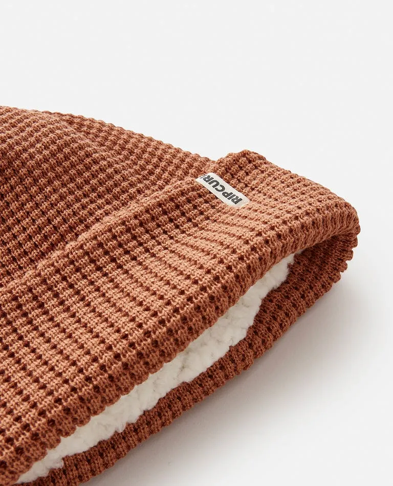 Rip Curl Anoeta Reg Pom Pom Beanie-Light Brown