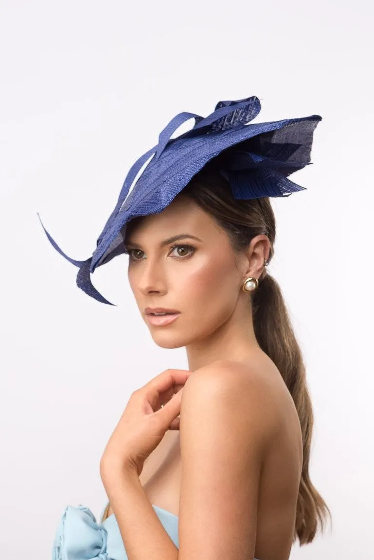 Royal Blue Braid Geometric Hat
