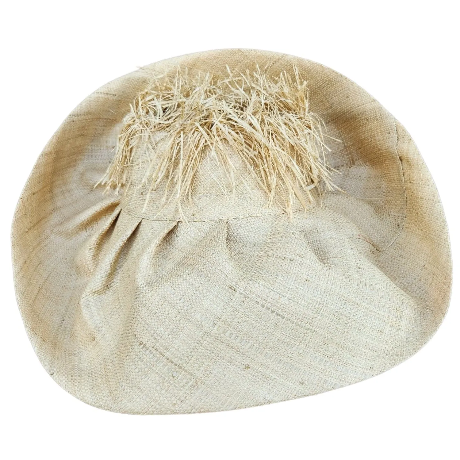 Sabryna: Madagascar Big Brim Crown Out Raffia Sun Hat