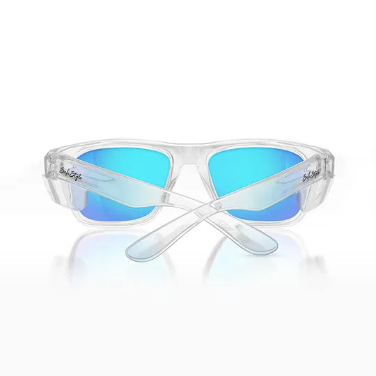 Safe Style FCBP100 Fusions Clear Frame Mirror Blue Polarised Safety Glasses