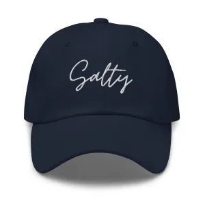Salty Embroidered Beach Baseball Cap