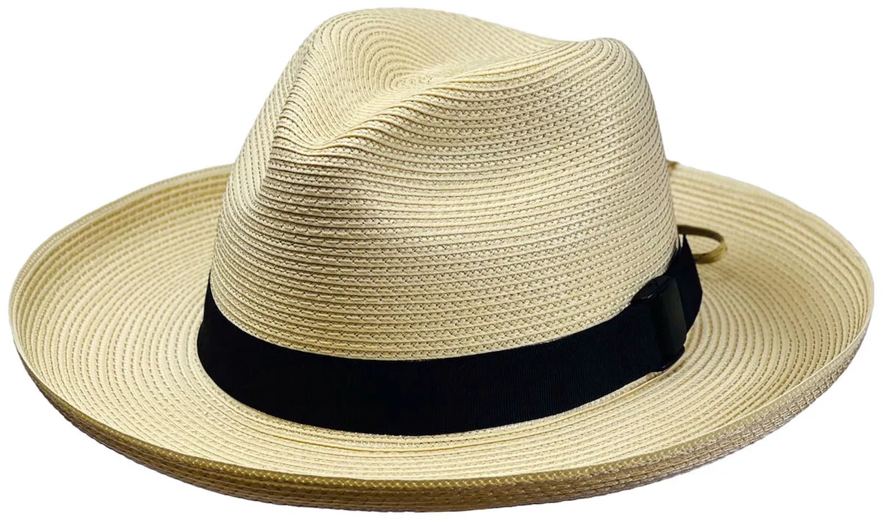San Francisco Hats Natural Joe Fedora Black band