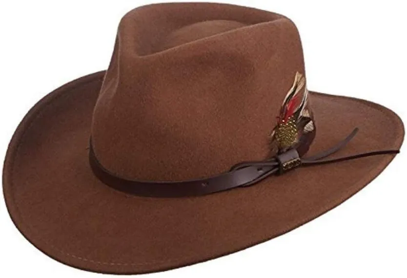 Scala Classico Men's Crushable Felt Outback Hat