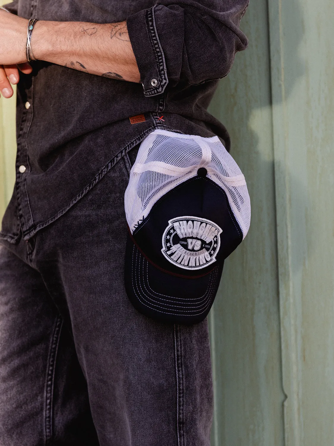 Scotch Soda x Joe Jonas embroidered trucker cap