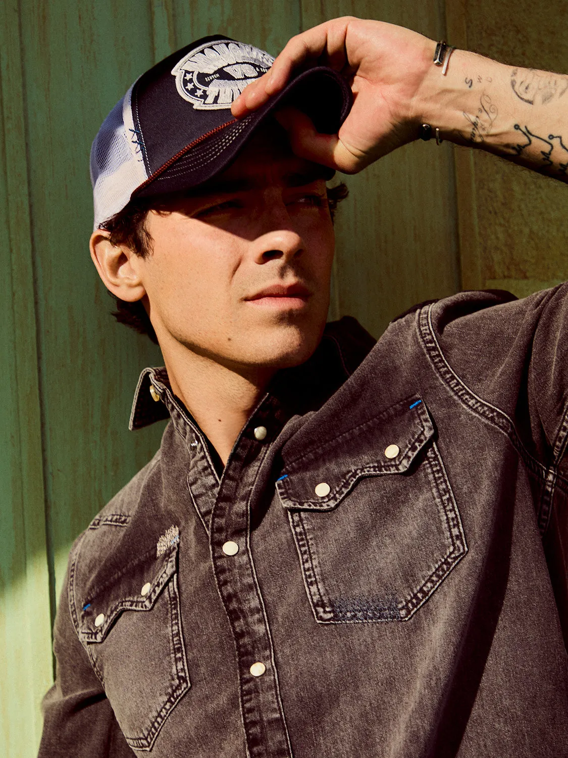 Scotch Soda x Joe Jonas embroidered trucker cap