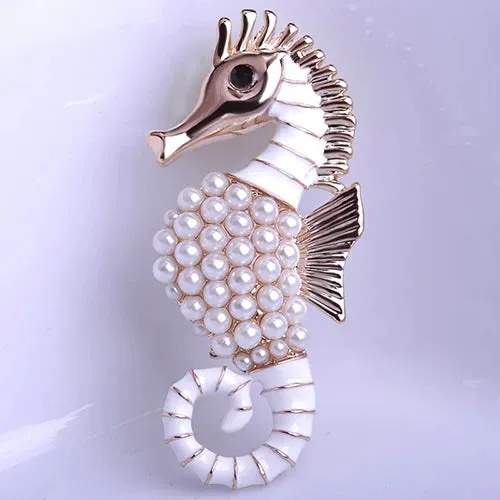 Sea Horse Brooches Wedding Broach Hijab Zlxgirl Pins Broches Vintage Jewelry Brooch Bouquet Relogio Feminino Esmalte De Unhas