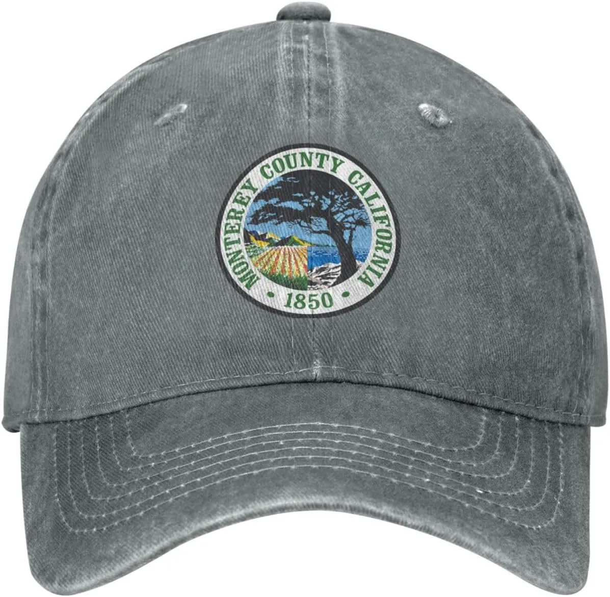 Seal of Monterey County, California Baseball Cap for Men Women Vintage Trucker Hat Golf Hats Dad Hat
