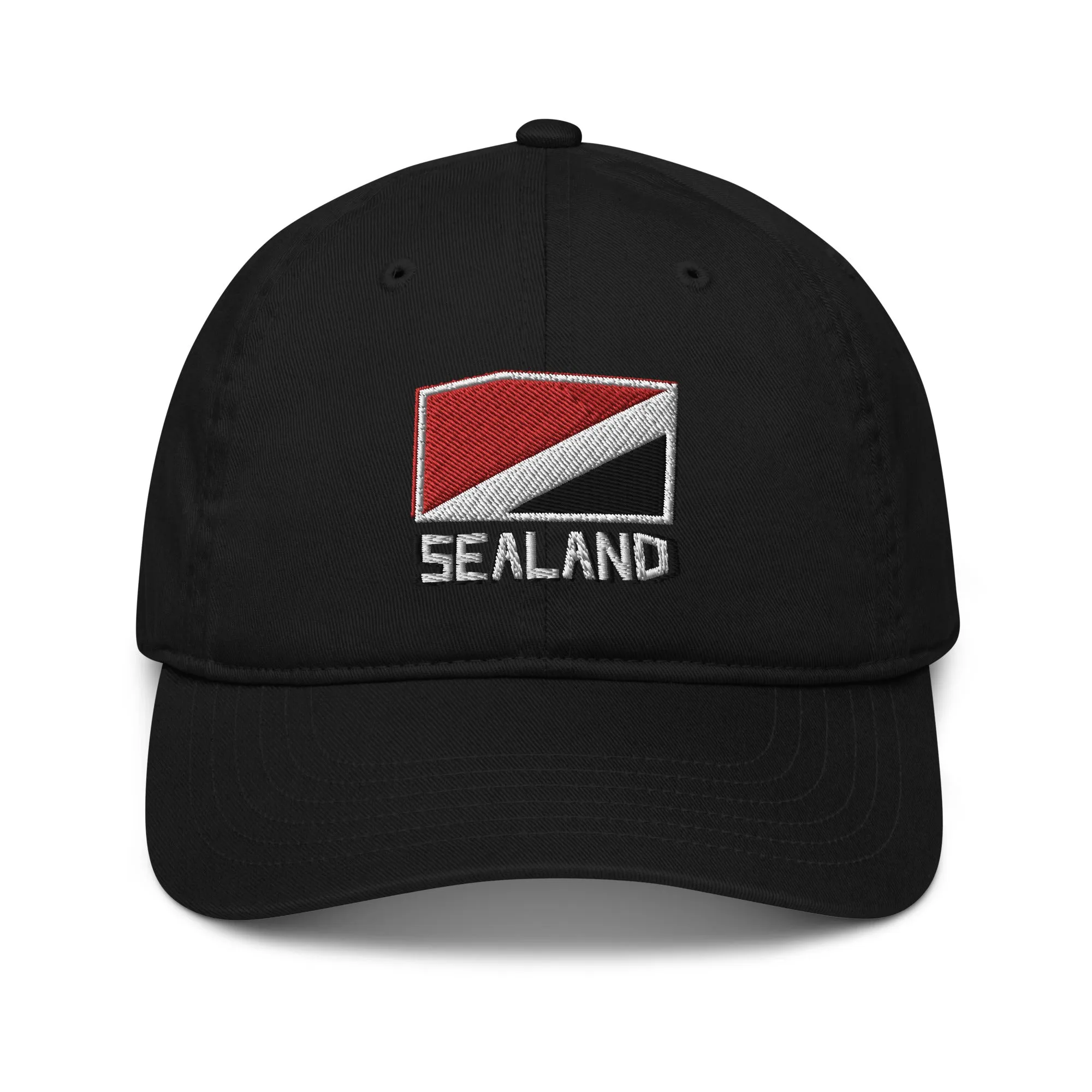 Sealand Flag Embroidered Organic Cotton Dad Hat