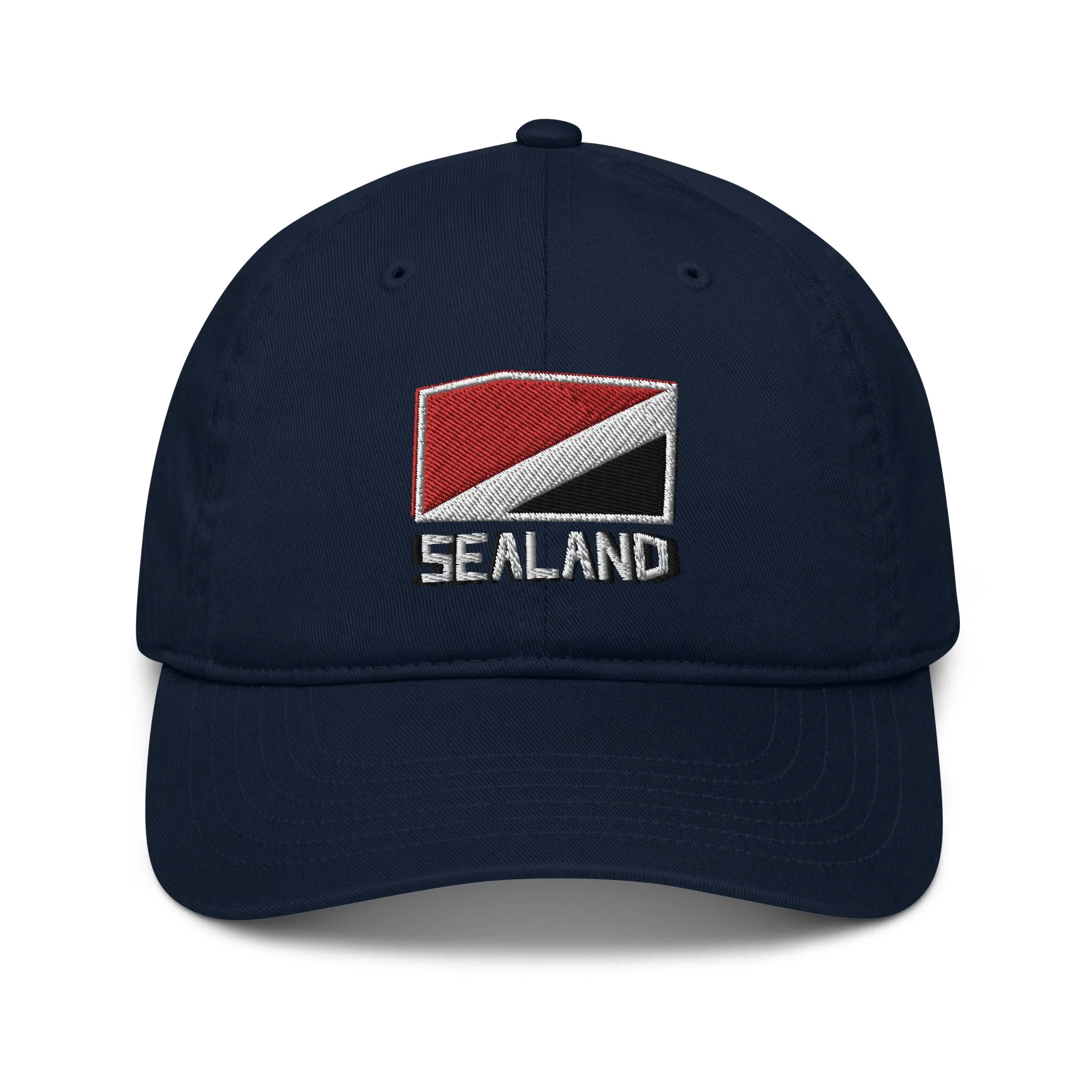 Sealand Flag Embroidered Organic Cotton Dad Hat
