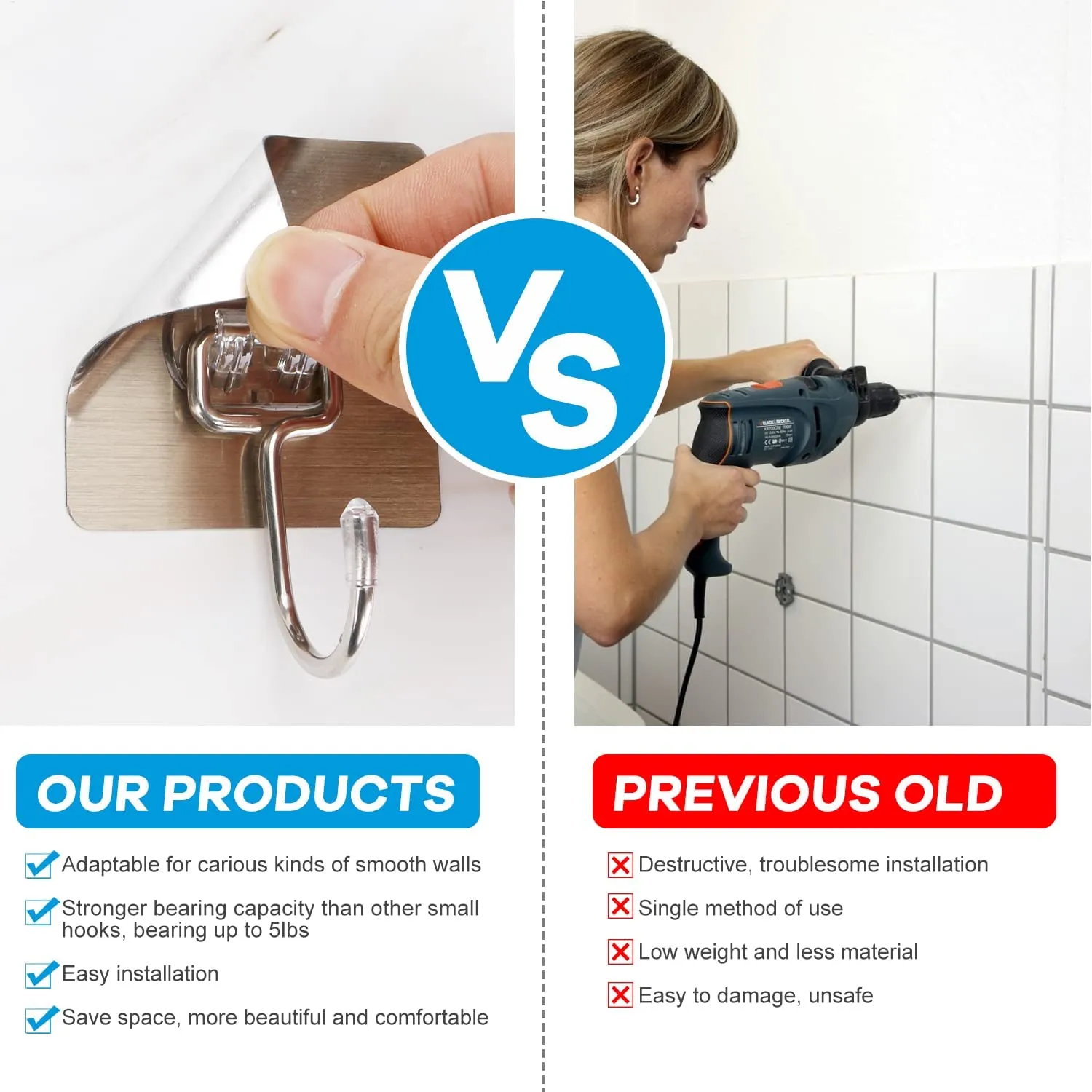 Self Adhesive Hook - Metal Big Hangers