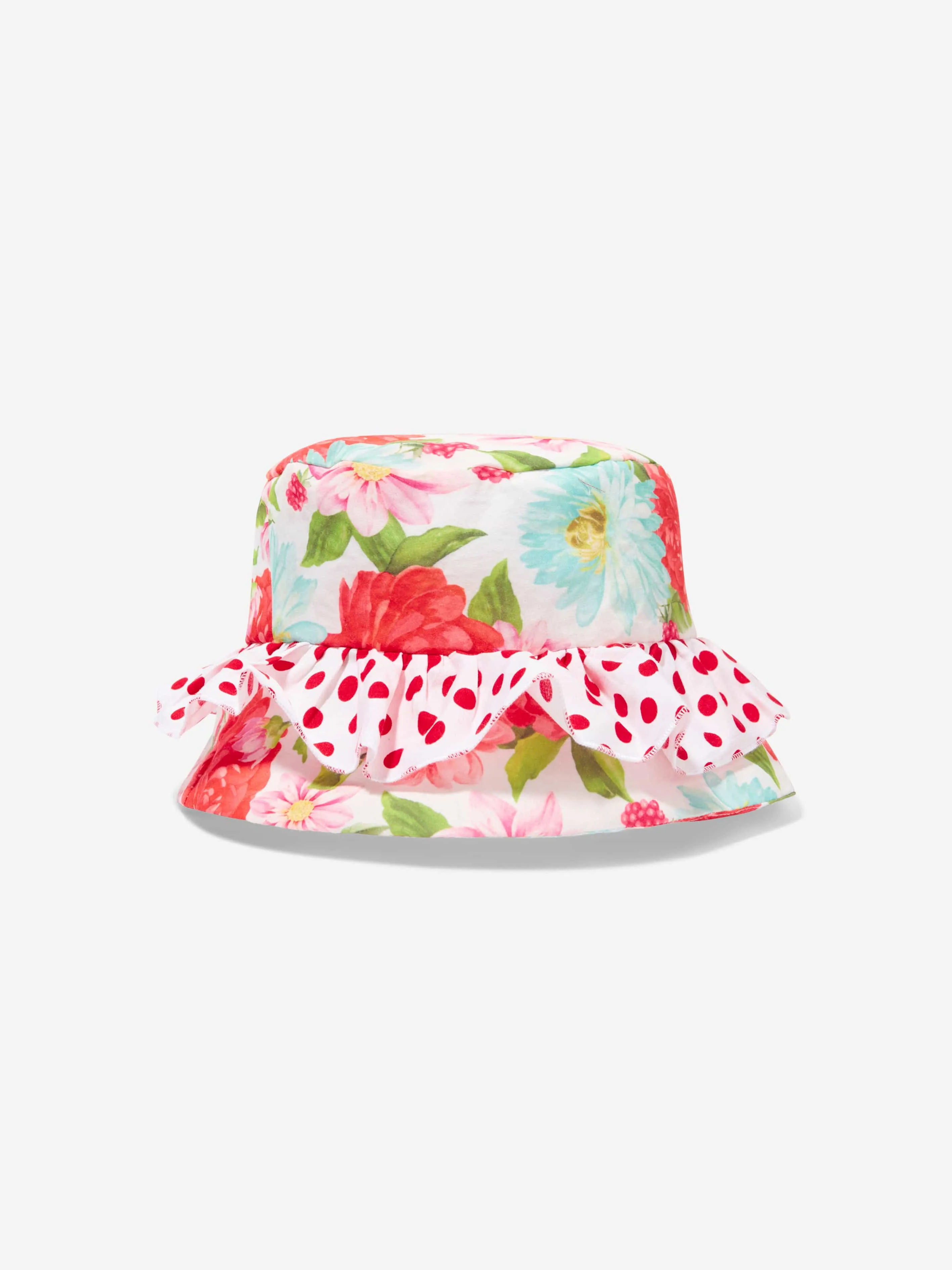 Selini Action Baby Girls Flower Hat in White