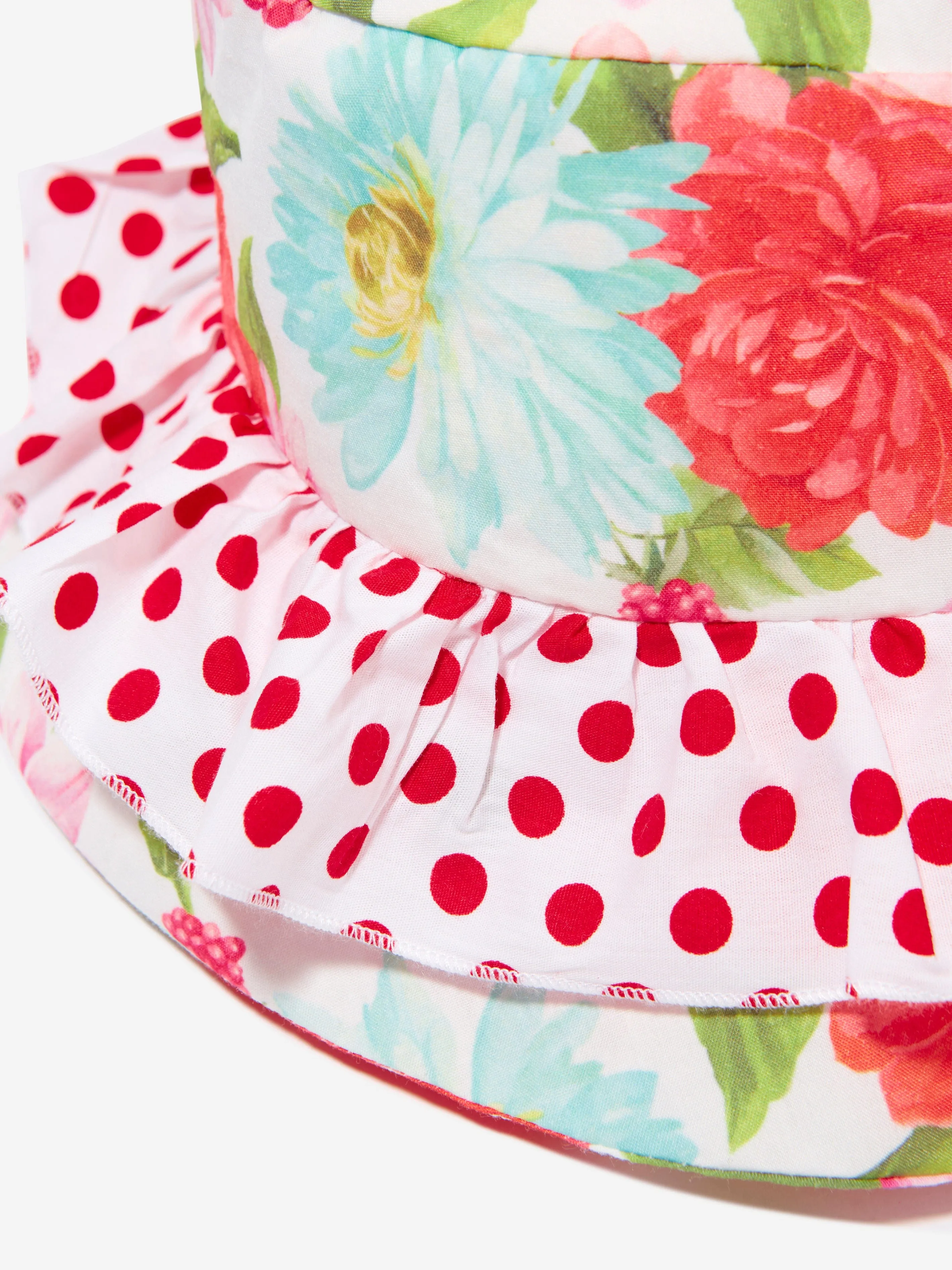 Selini Action Baby Girls Flower Hat in White