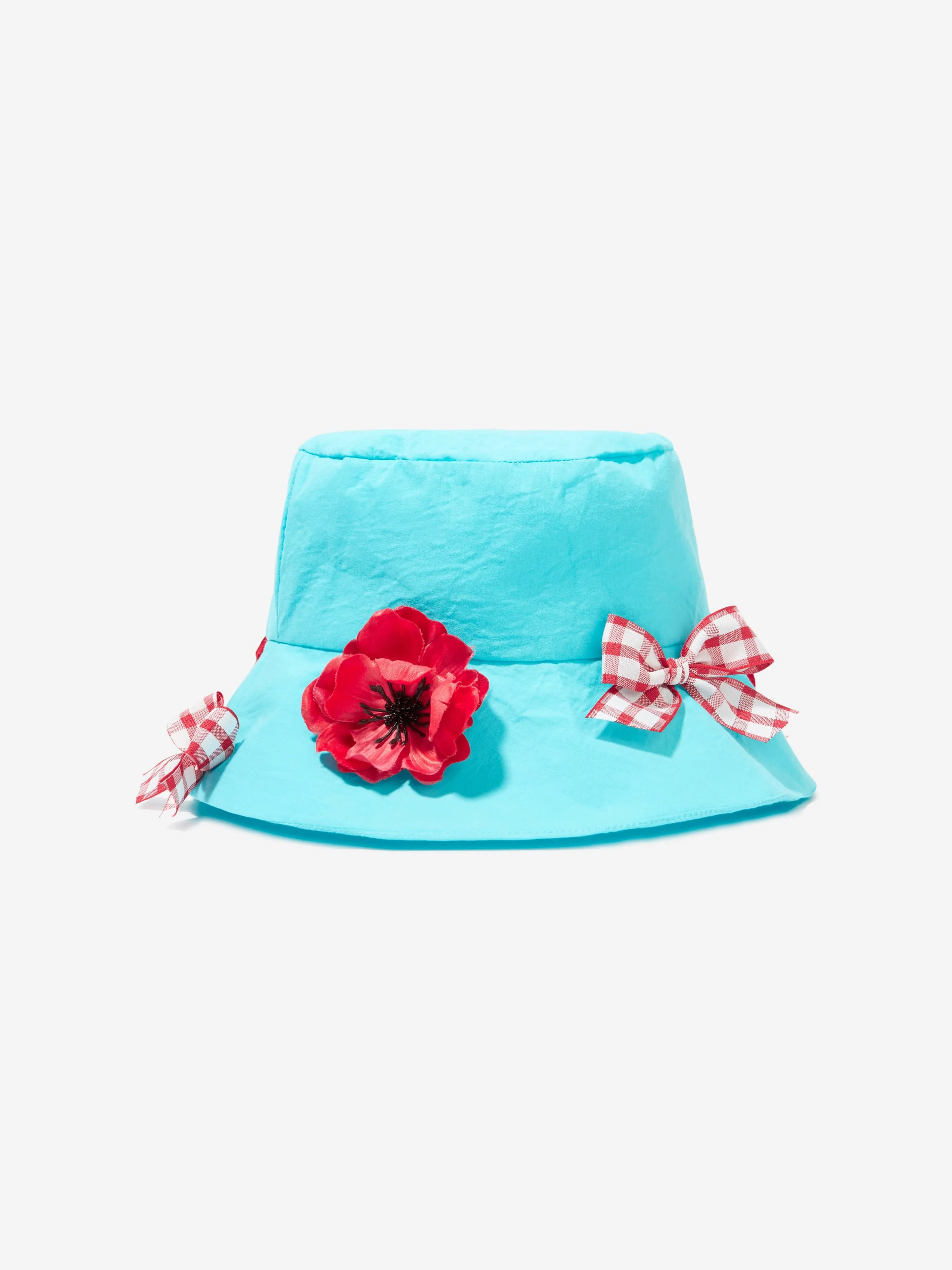 Selini Action Girls Poppy And Bows Bucket Hat in Blue
