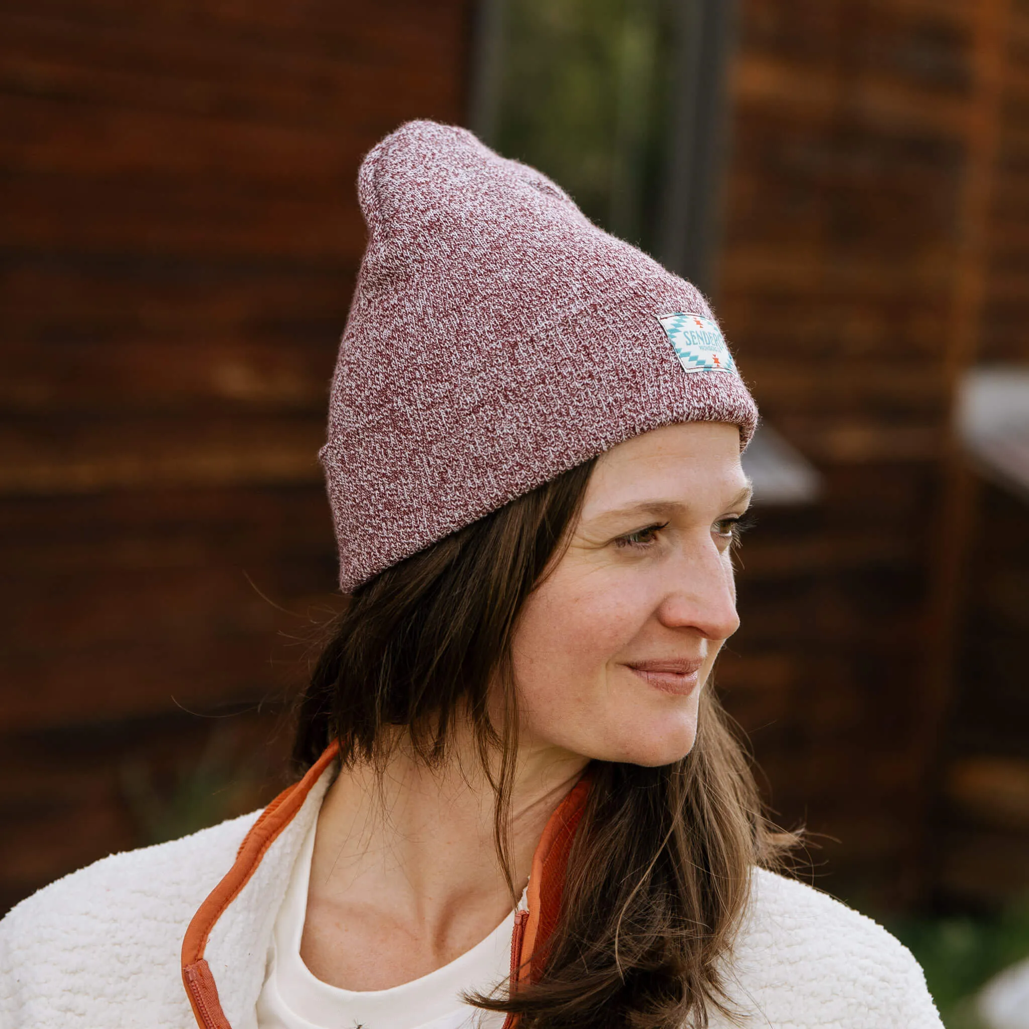 Sendero Provisions The Sendero Classic Beanie in Marl Burgundy