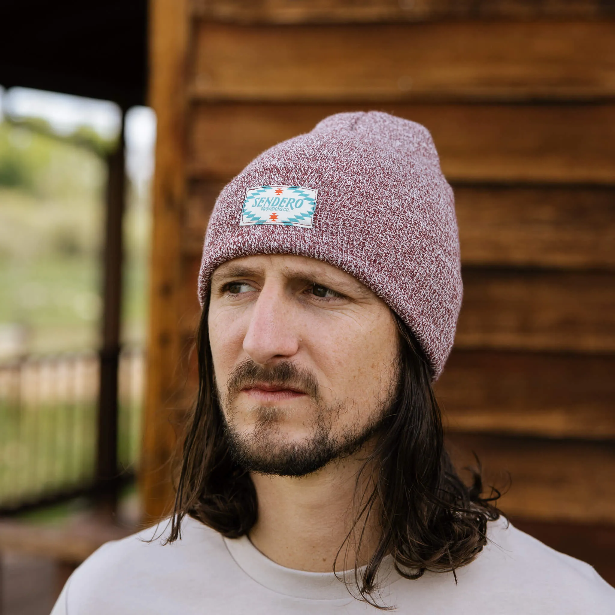 Sendero Provisions The Sendero Classic Beanie in Marl Burgundy