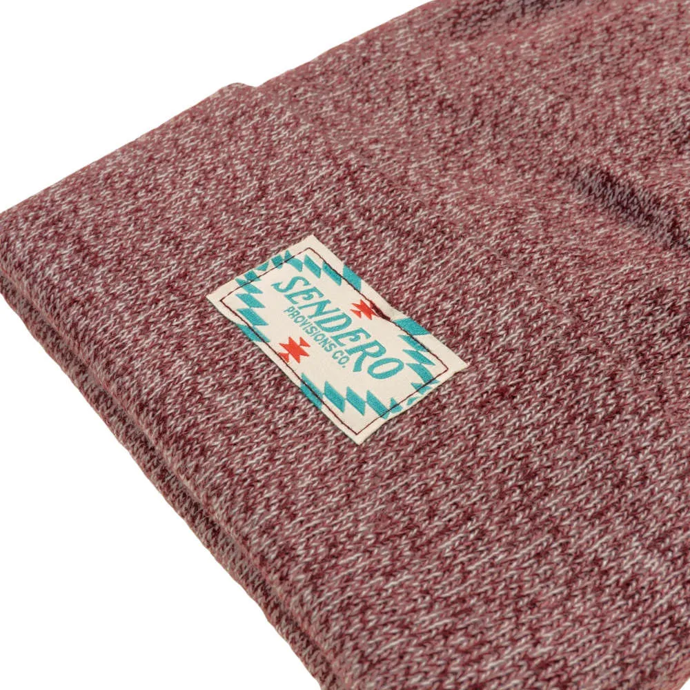 Sendero Provisions The Sendero Classic Beanie in Marl Burgundy