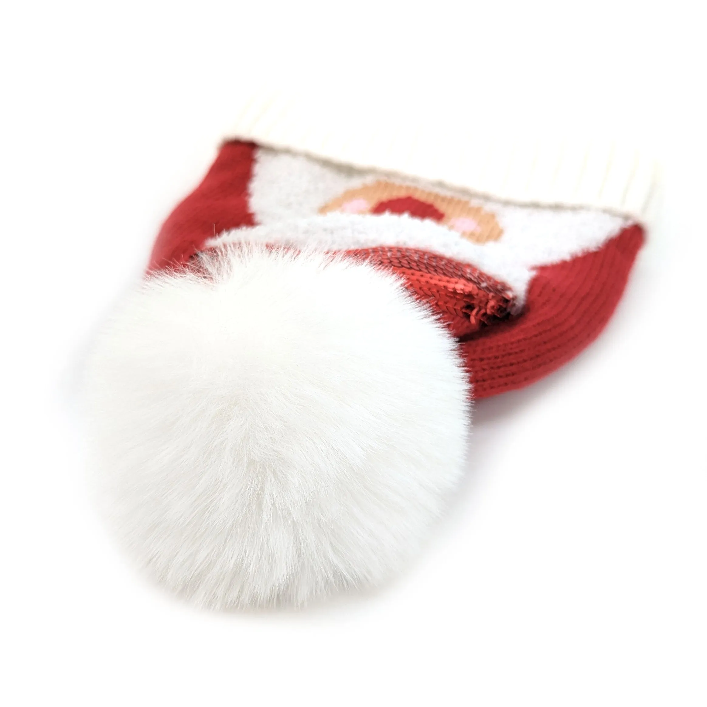 Sequin Santa Childrens Bobble Hat