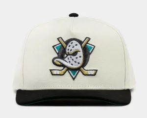 Shoe Palace Exclusive Anaheim Ducks 950AF Snapback Mens Hat (Beige/Blue/Black)