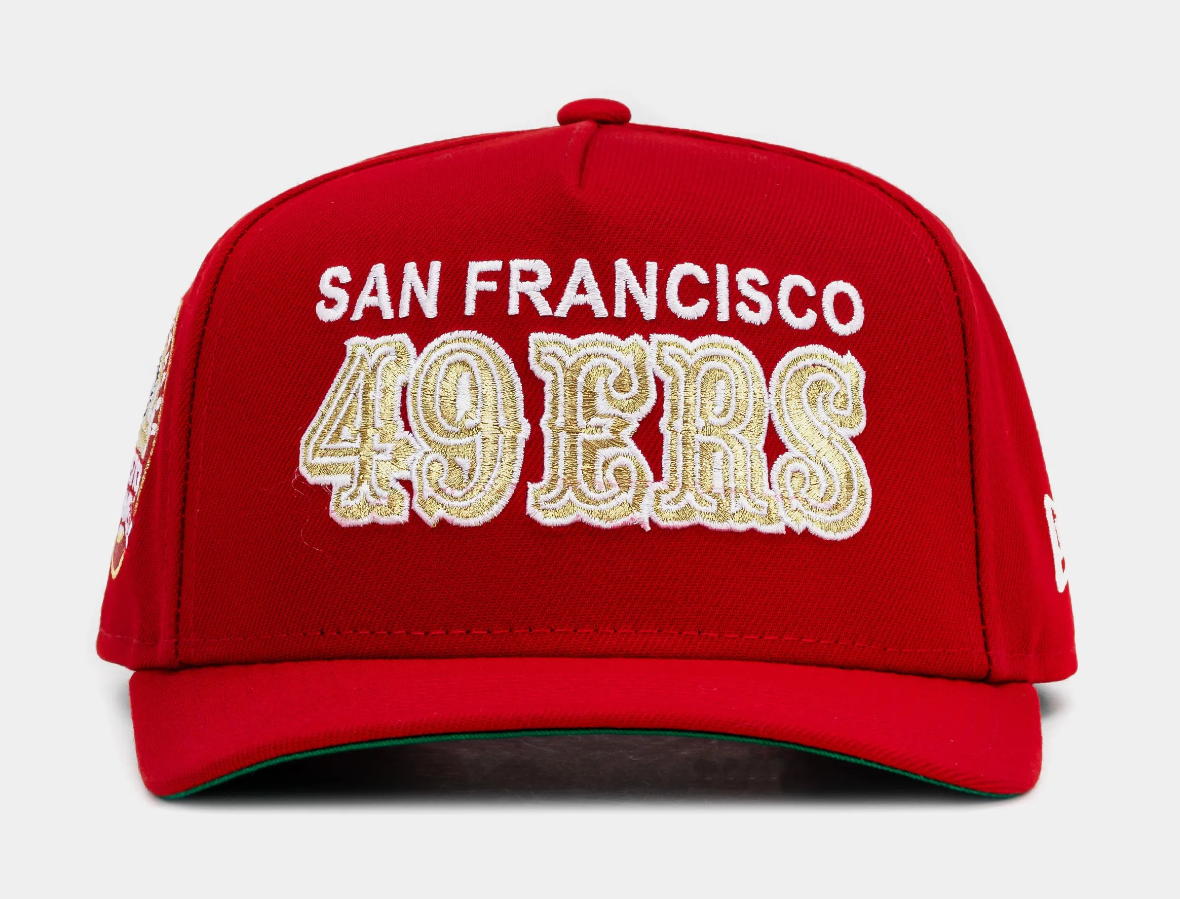 Shoe Palace Exclusive San Francisco 49ers Bold Curve 950AF Snapback Mens Hat (Red/Gold)