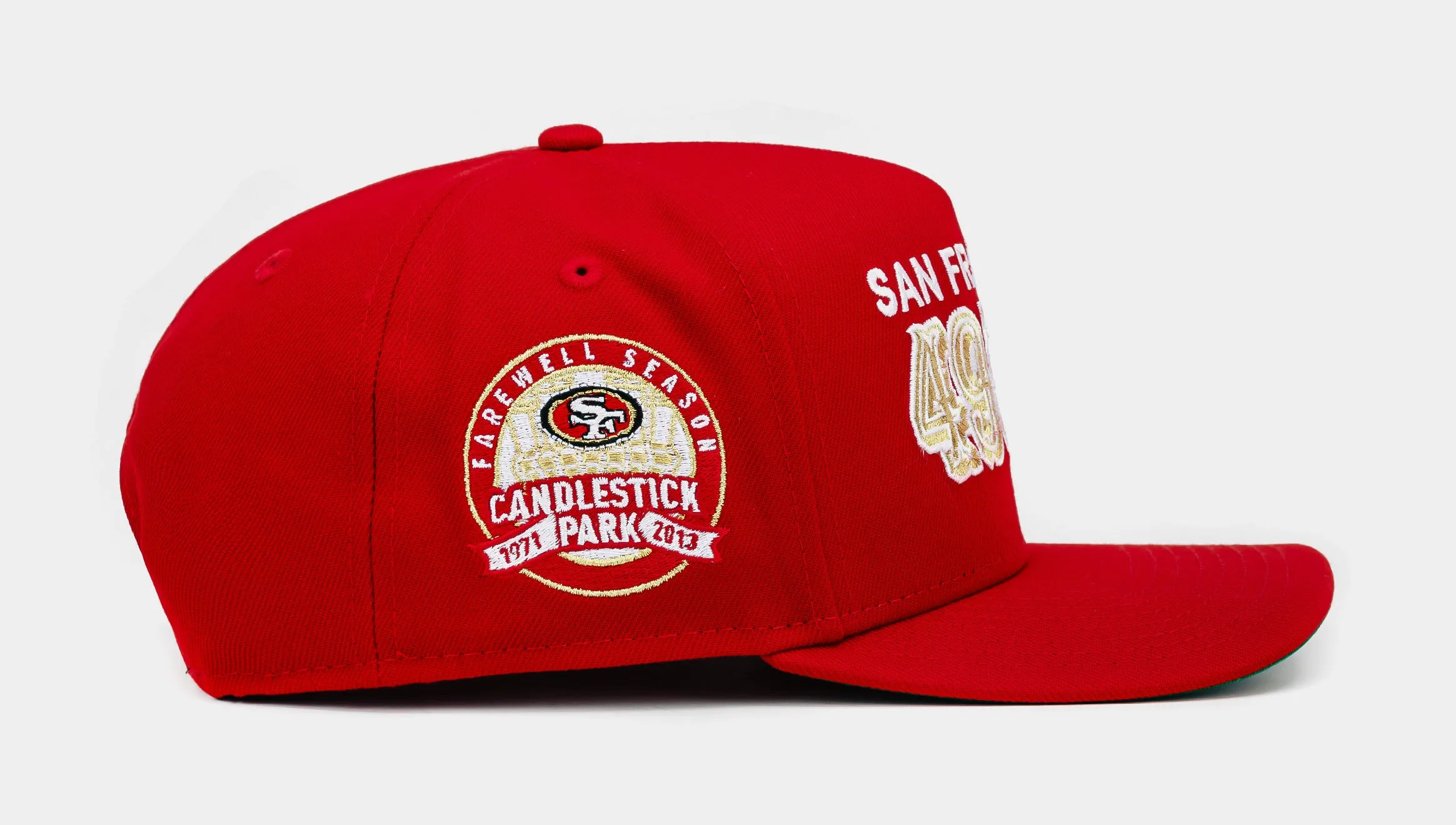 Shoe Palace Exclusive San Francisco 49ers Bold Curve 950AF Snapback Mens Hat (Red/Gold)