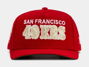 Shoe Palace Exclusive San Francisco 49ers Bold Curve 950AF Snapback Mens Hat (Red/Gold)
