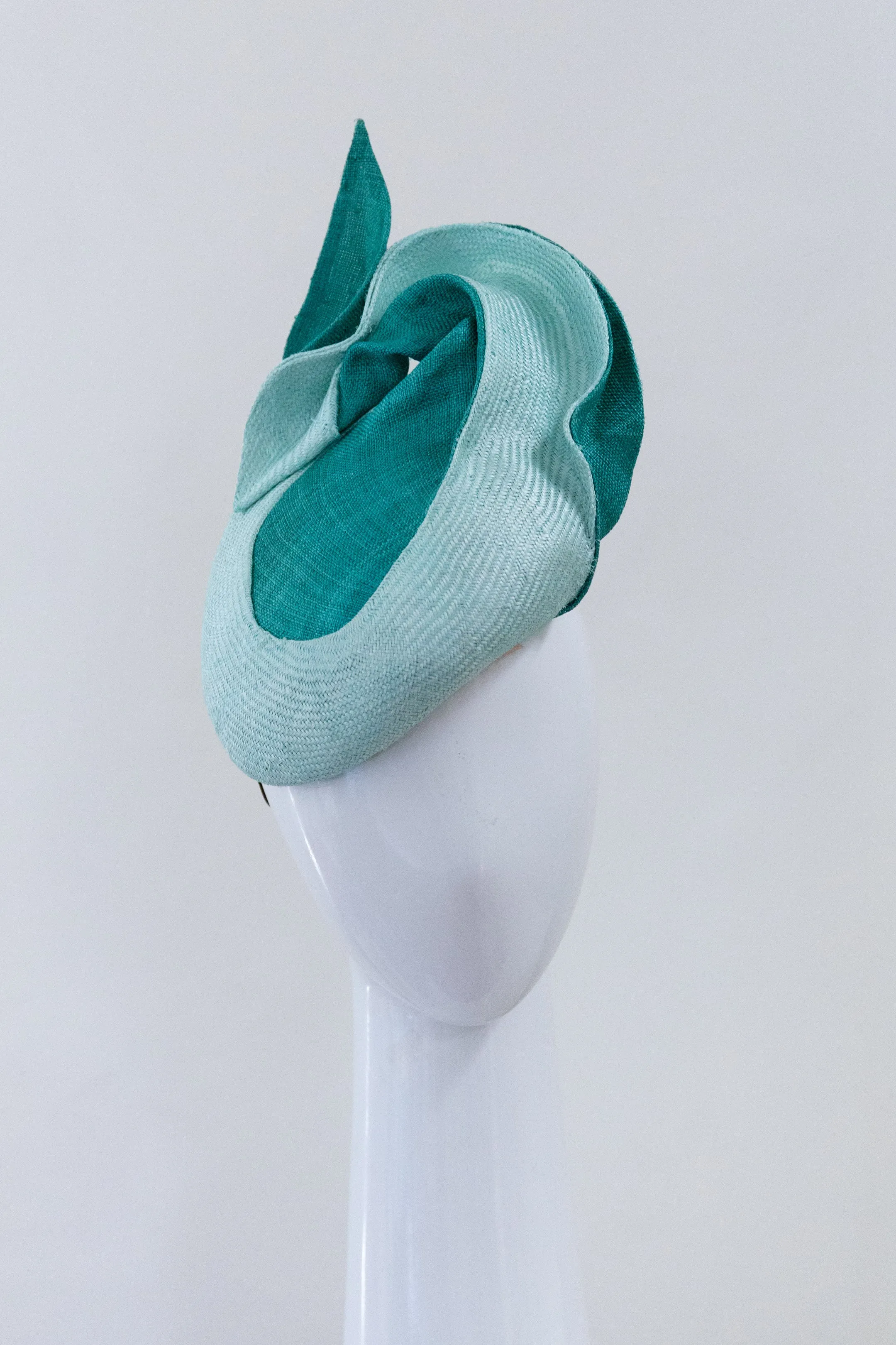 Side Beret in Mint and Grass Green