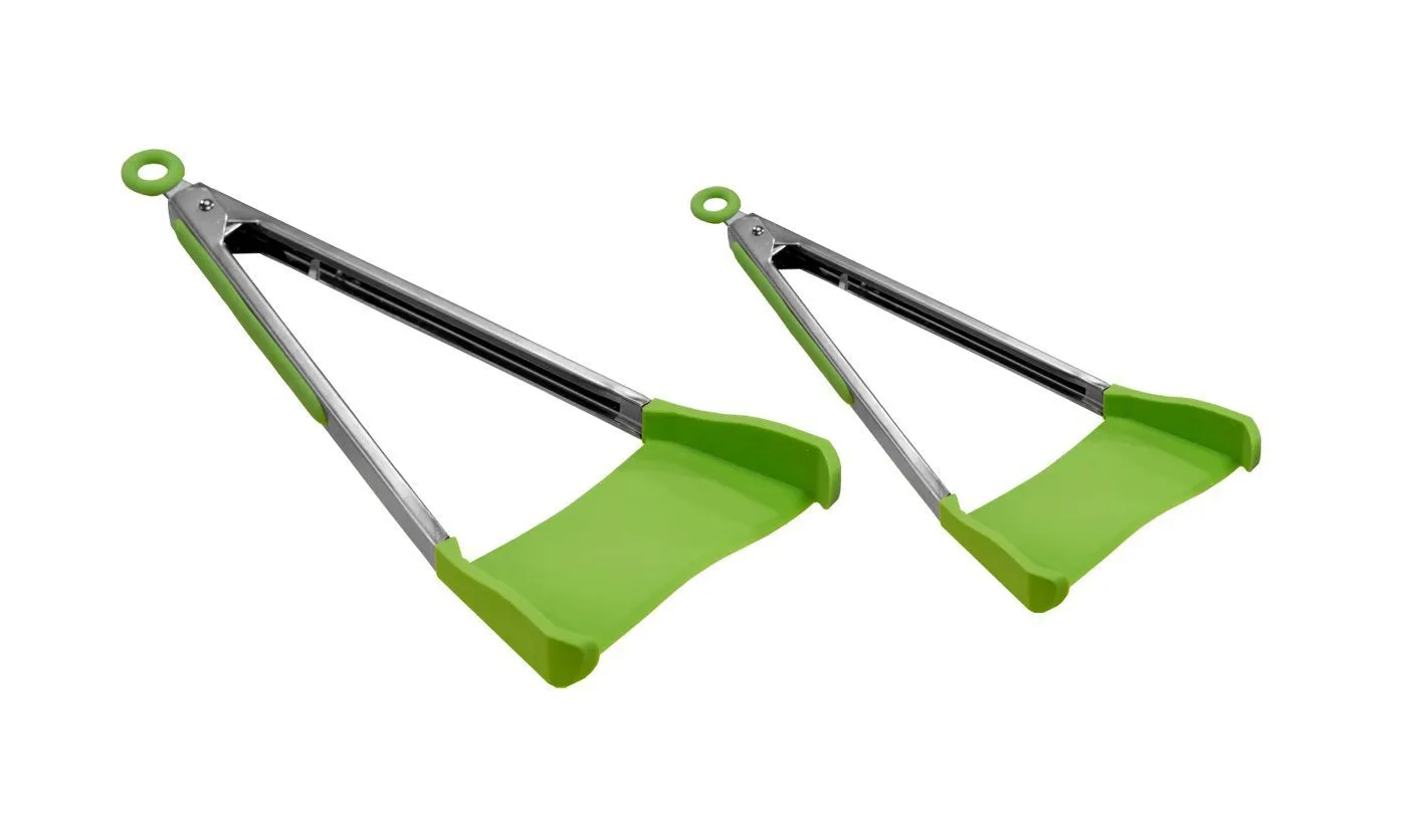 Silicone 2 in 1 Kitchen Spatula Silicone Tongs Clever Tongs | Brodtica.com