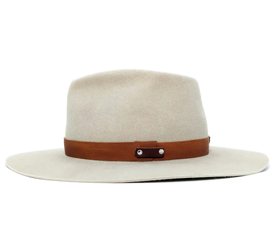 Silver Belly Pinched Teardrop - Custom Felt Hat