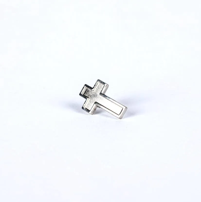 Silver Cross Lapel Pins