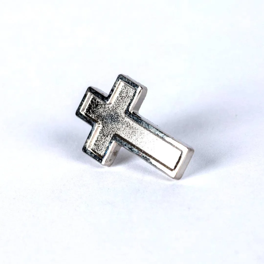 Silver Cross Lapel Pins