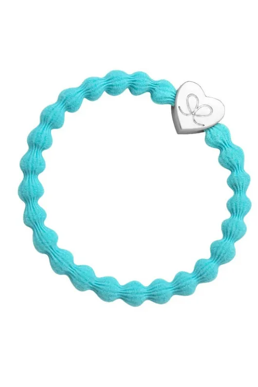 Silver Heart Elastic Hairband