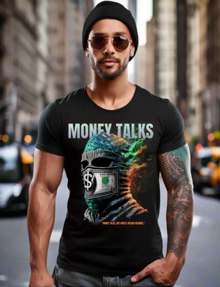 Ski Mask Money Talks Art Exclusive T-Shirts | Grooveman Music TM
