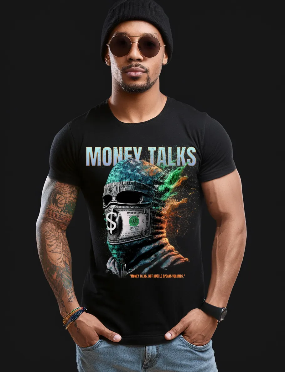 Ski Mask Money Talks Art Exclusive T-Shirts | Grooveman Music TM