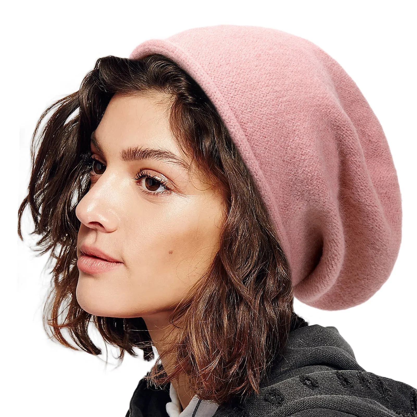 Slouchy Beanie Winter Cashmere Knitted Warm Hat