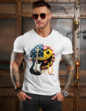 Smile US Flag Amerikano TM Exclusive T-Shirts | Grooveman Music