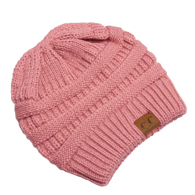 Soft Knit Ponytail Beanie 2018