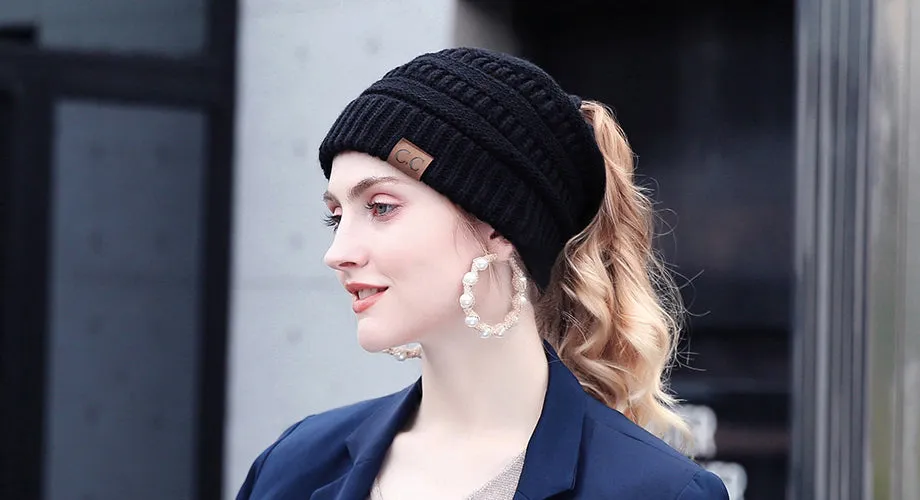 Soft Knit Ponytail Beanie 2018