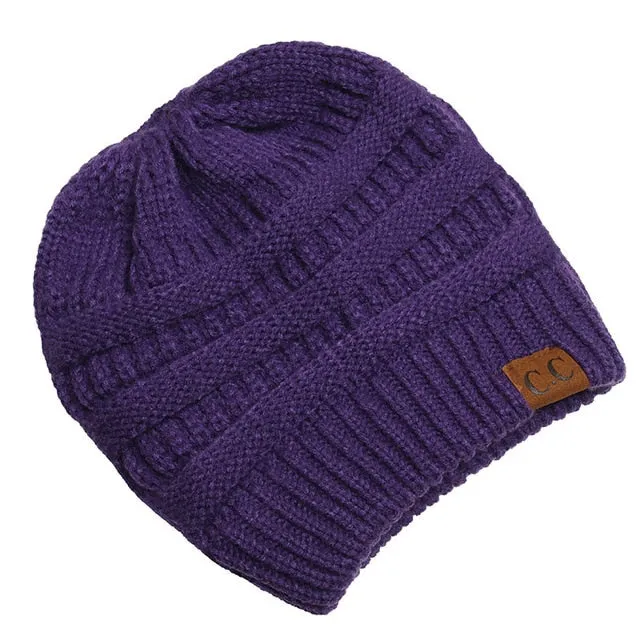 Soft Knit Ponytail Beanie 2018