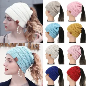 Soft Knit Ponytail Beanie 2018