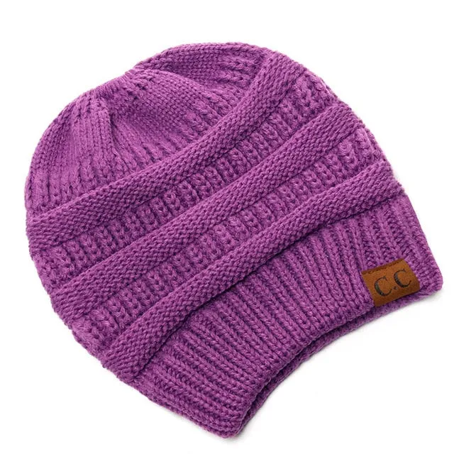 Soft Knit Ponytail Beanie 2018