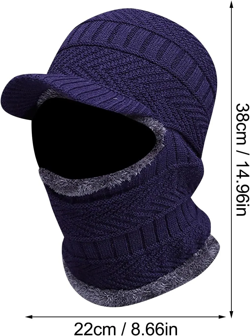 Soft Thicken Wool Ski Hat Men Warm Hats Neck Warm Winter Wool Hat Set Women Men Knitted Cap Scarf The Office