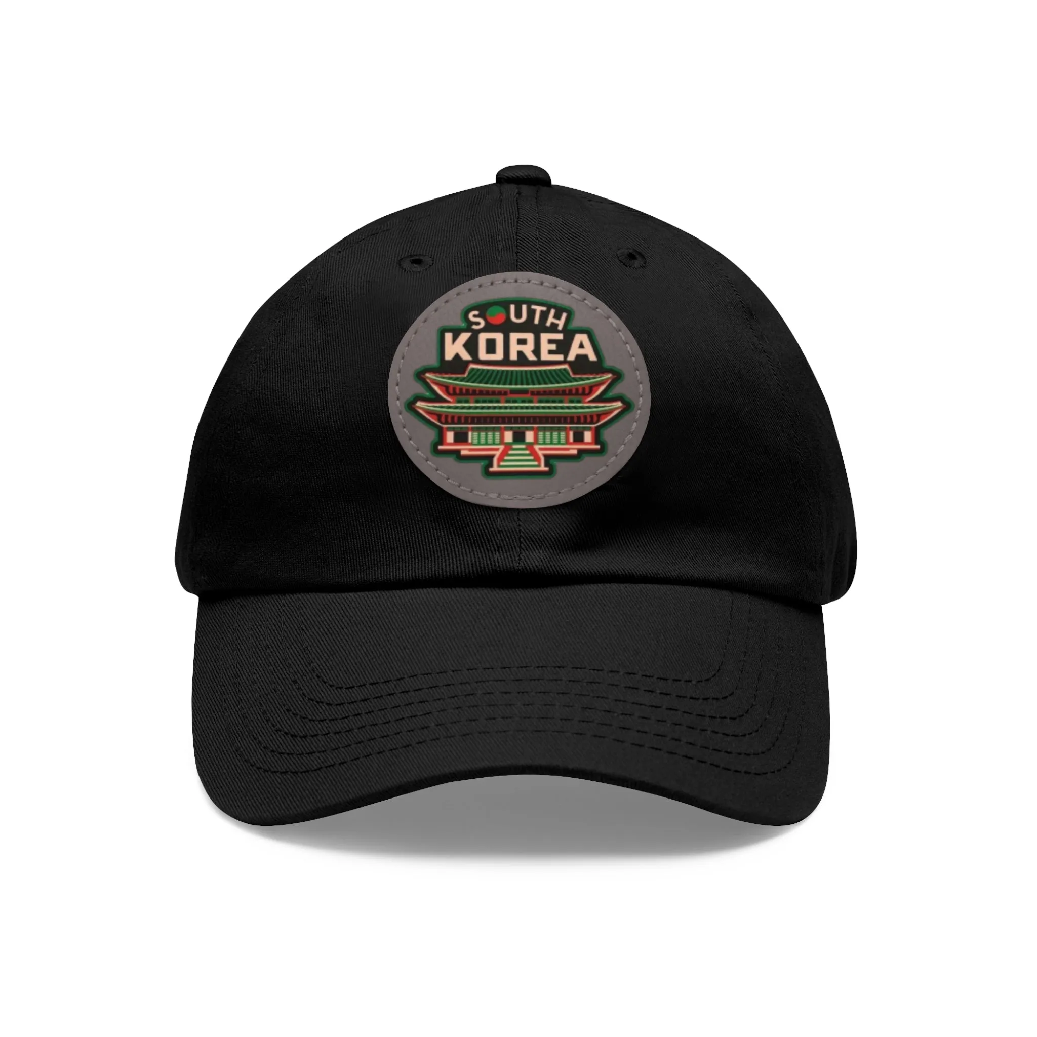 South Korea Hat with Leather Patch (Round)  - EmpressKorea