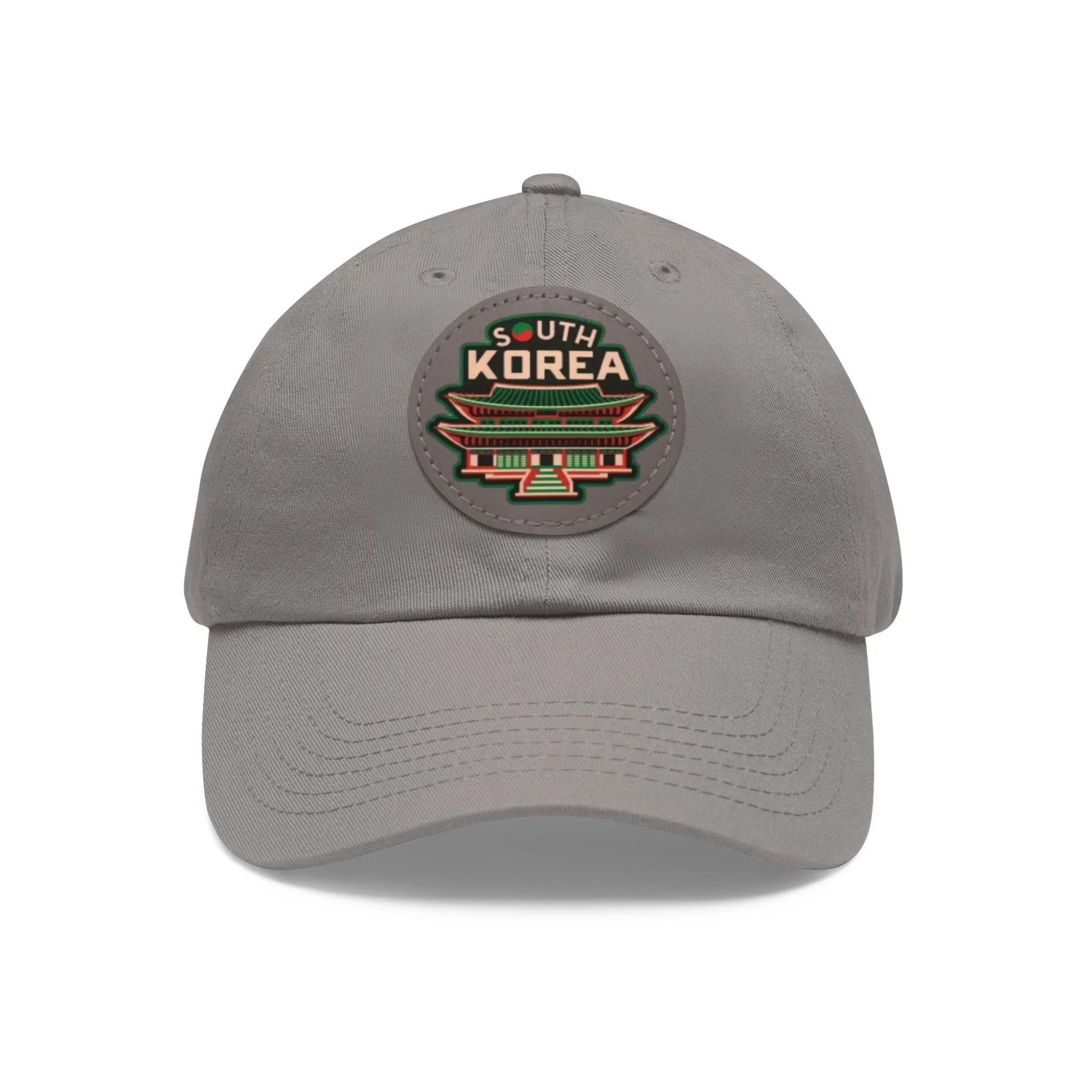 South Korea Hat with Leather Patch (Round)  - EmpressKorea