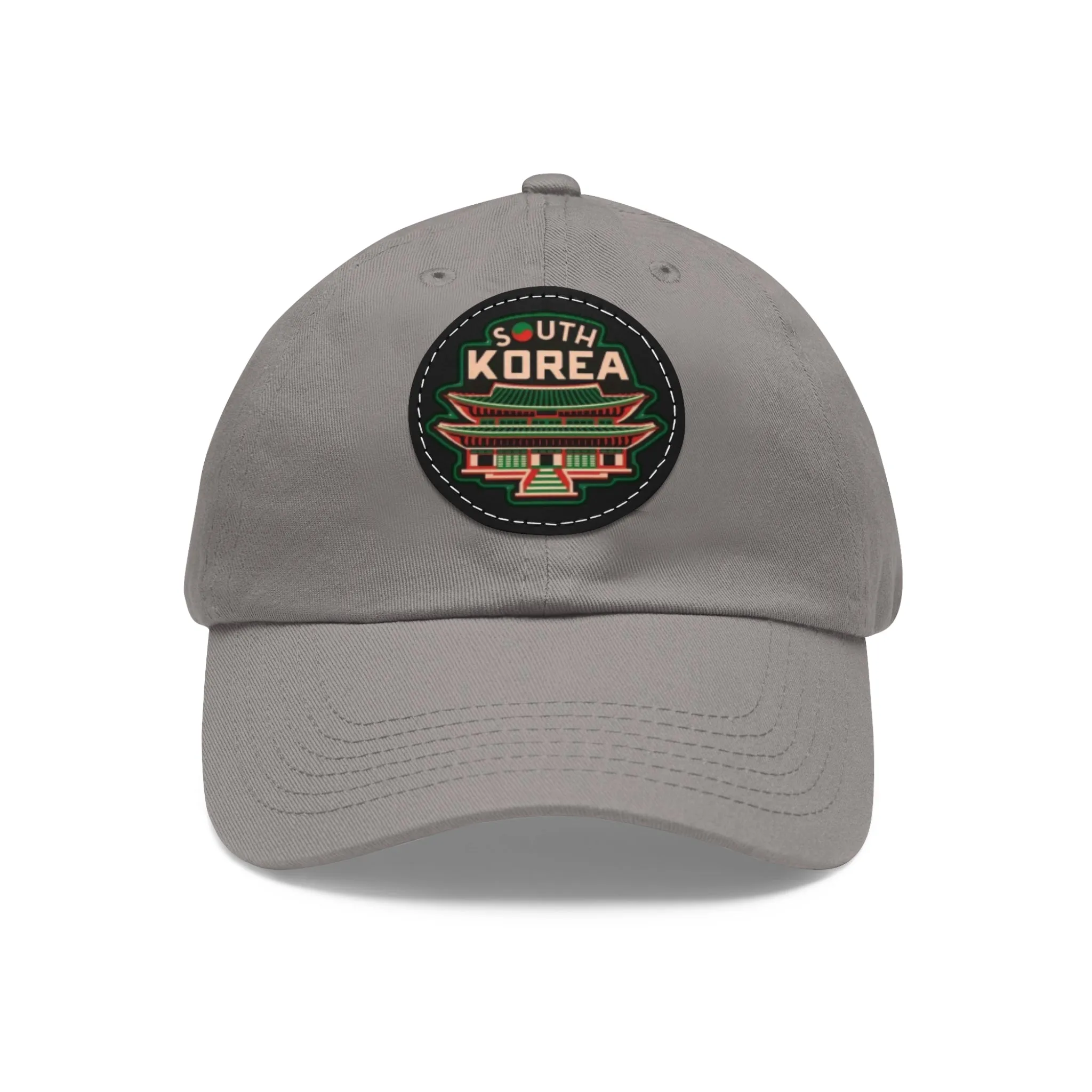 South Korea Hat with Leather Patch (Round)  - EmpressKorea