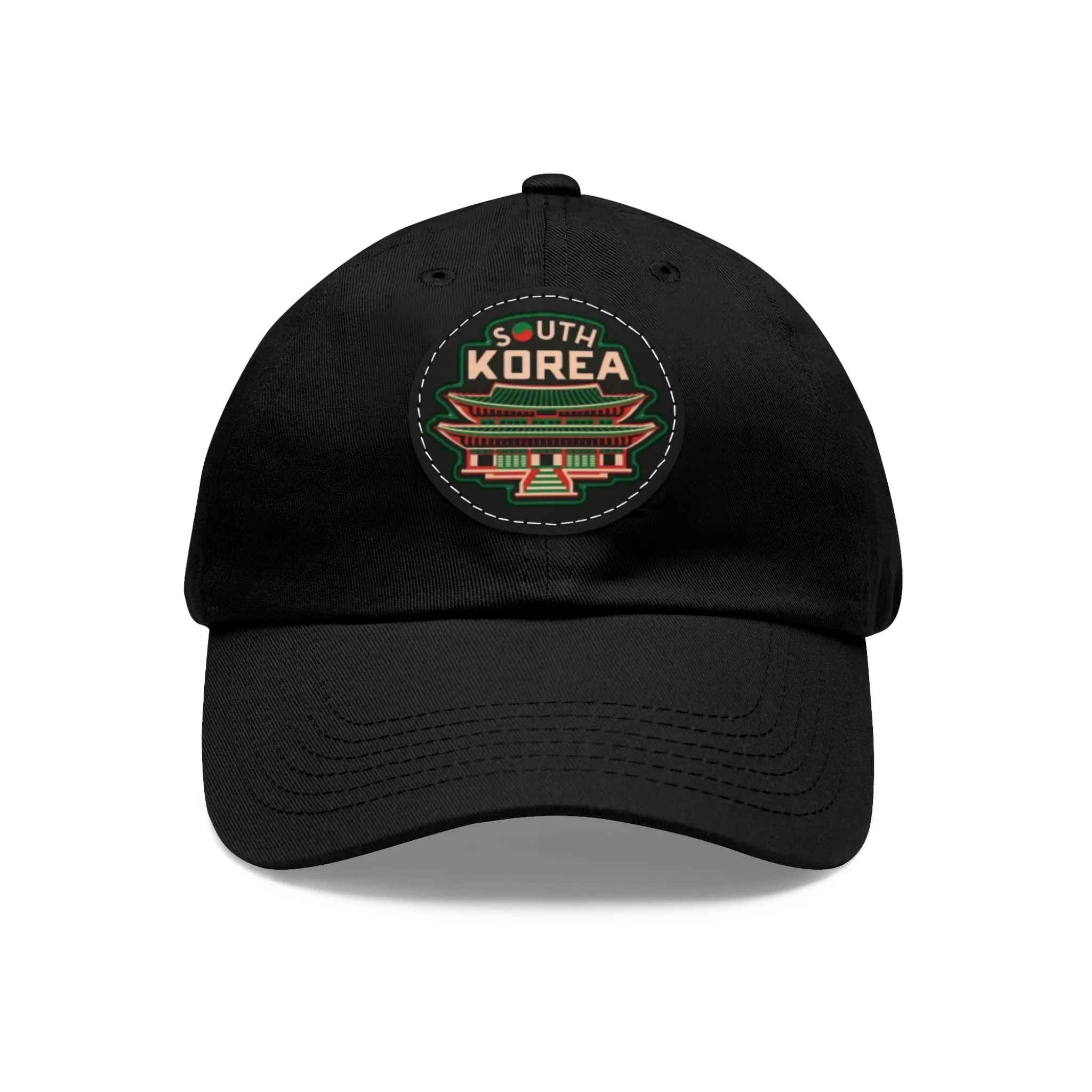 South Korea Hat with Leather Patch (Round)  - EmpressKorea