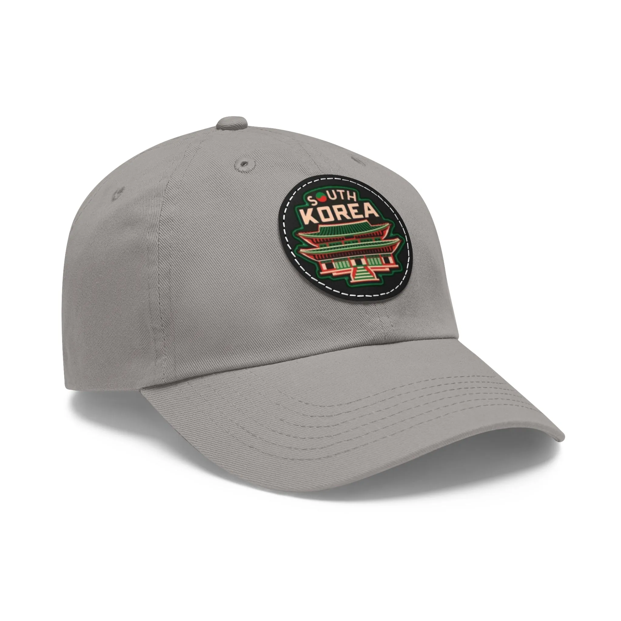 South Korea Hat with Leather Patch (Round)  - EmpressKorea