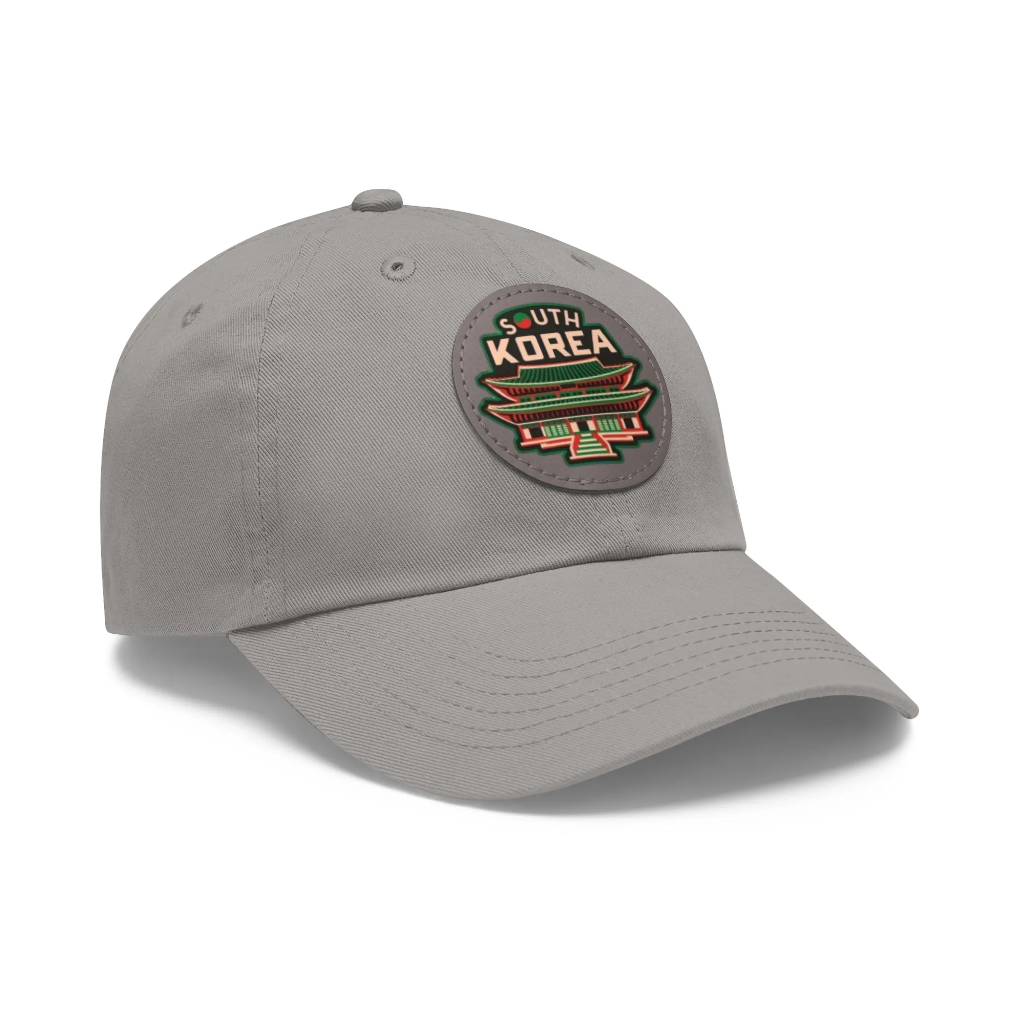 South Korea Hat with Leather Patch (Round)  - EmpressKorea