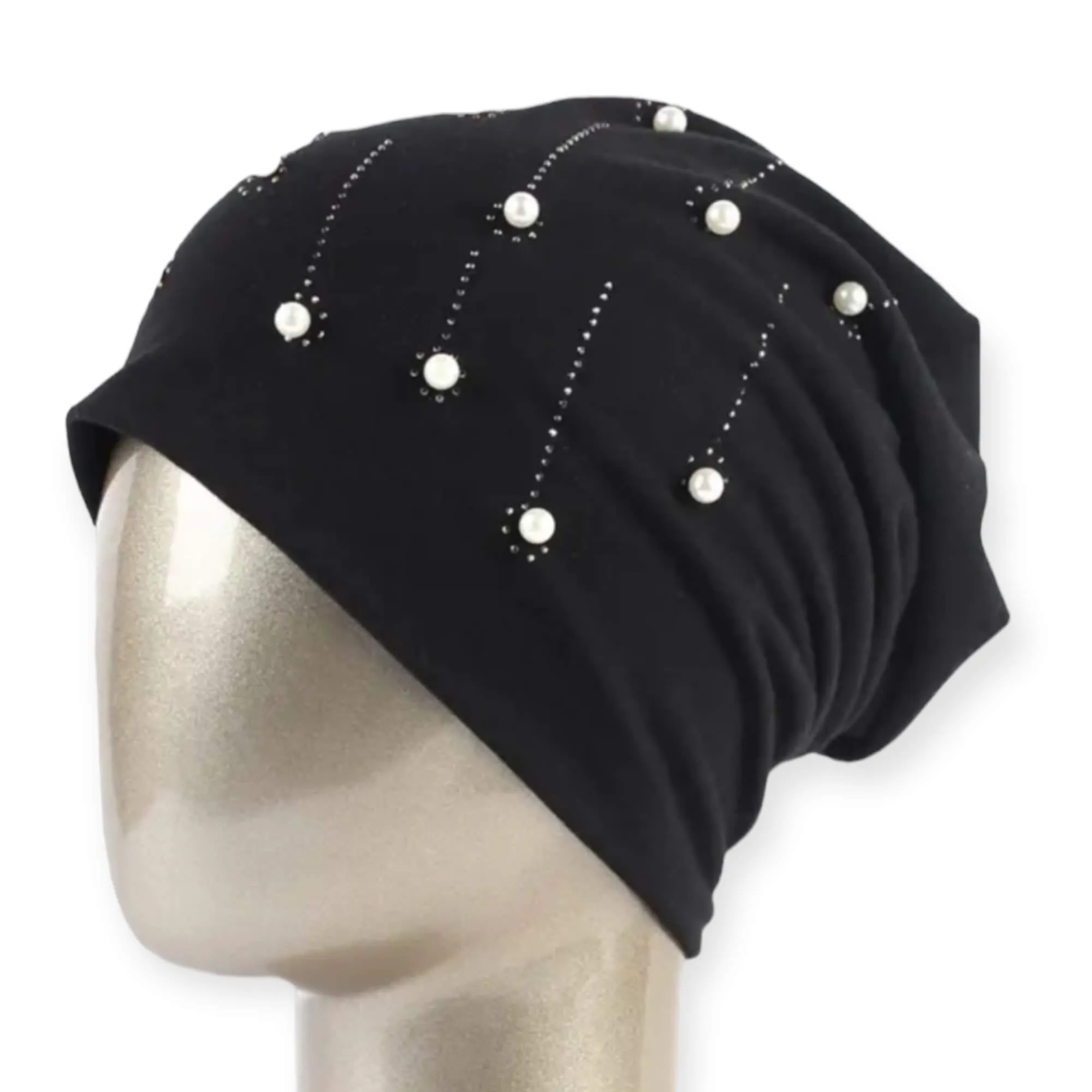 Sparkling Pearls Jersey Beanies