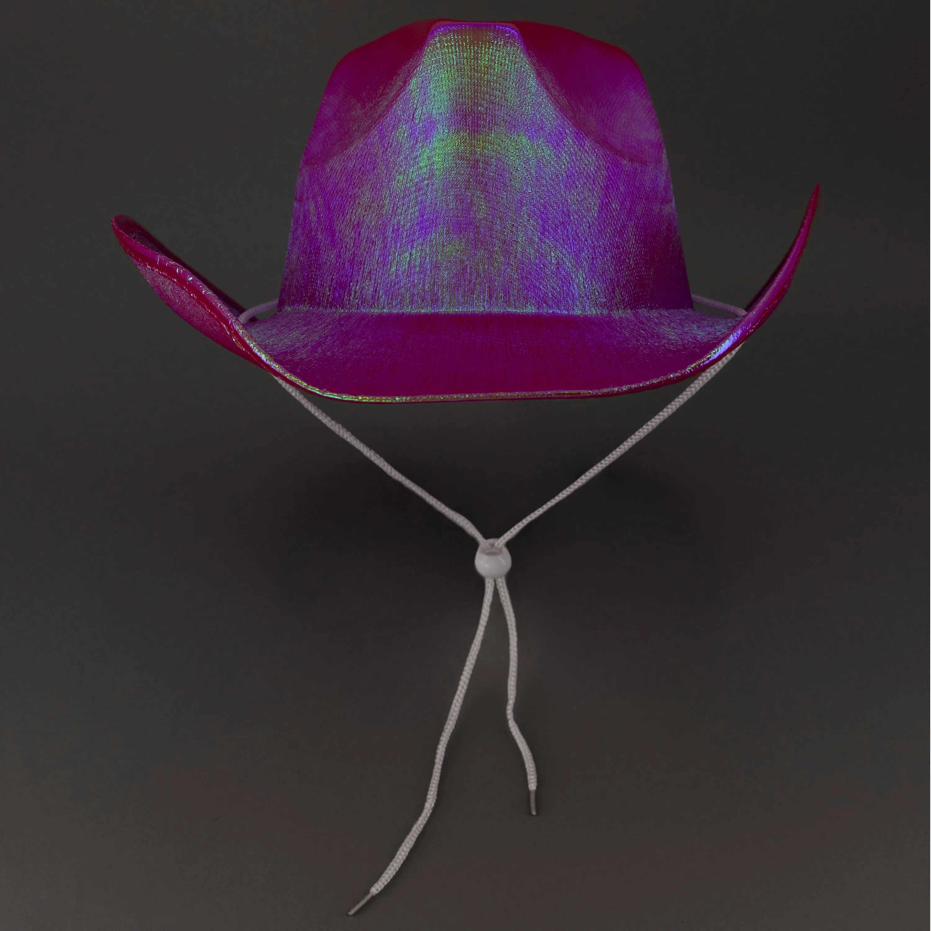 Sparkly Iridescent Glitter Space Pink Cowboy Hat